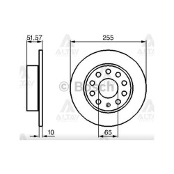 FREN DİSKİ CADDY 10-15 1.6 TDI / GOLF6 08-12 / 1.6 TDI 1.4 TSI ARKA DÜZ 255-5 FREN DİSKİ CADDY 10-15 1.6 TDI / GOLF6 08-12 / 1.6 TDI 1.4 TSI ARKA DÜZ 255-5