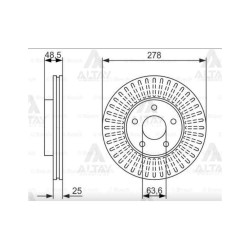 FREN DİSKİ FOCUS C-MAX 04= / VOLVO S40 04-10 / ÖN HAVALI 278-4 FREN DİSKİ FOCUS C-MAX 04= / VOLVO S40 04-10 / ÖN HAVALI 278-4
