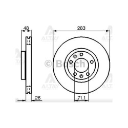 FREN DİSKİ 407 05= / 508 I 10-18 / C5 II-III 08= / ÖN HAVALI 283-5