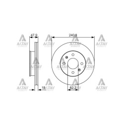FREN DİSKİ GETZ 03-11 BENZİNLİ / ÖN HAVALI 241-4