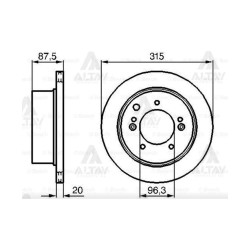 FREN DİSKİ SORENTO 02-06 / ARKA 315-5 FREN DİSKİ SORENTO 02-06 / ARKA 315-5