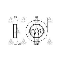 FREN DİSKİ AVENSIS 97-02 / ARKA DÜZ 288-5 FREN DİSKİ AVENSIS 97-02 / ARKA DÜZ 288-5