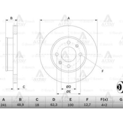 FREN DİSKİ PICANTO 04-17 BENZİNLİ / I-10 08-17 / ÖN HAVALI 241-4