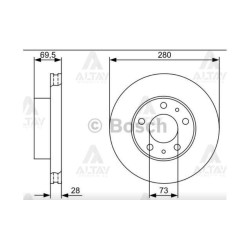 FREN DİSKİ DUCATO III 06-14 / BOXER III 06-14 / JUMPER III 06-14 / ÖN HAVALI 16 JANT 280-5 FREN DİSKİ DUCATO III 06-14 / BOXER III 06-14 / JUMPER III 06-14 / ÖN HAVALI 16 JANT 280-5