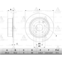 FREN DİSKİ QASHQAI 07-13 / JUKE 11-17 / X-TRAIL 06-13 / ARKA DÜZ 292-5