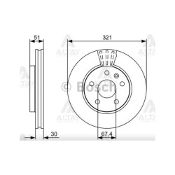 FREN DİSKİ INSIGNIA 08-17 / SAAB 9-5 10-12 / ÖN HAVALI 321-5 FREN DİSKİ INSIGNIA 08-17 / SAAB 9-5 10-12 / ÖN HAVALI 321-5