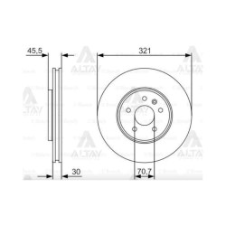 FREN DİSKİ ASTRA J 09= 1.3-1.7CDTI-1.4-1.6-2.0CDTI / ASTRA K 13= 1.3-1.7CDTI / ÖN HAVALI 321-5