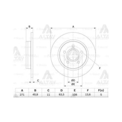 FREN DİSKİ FOCUS 10= / ARKA DÜZ 271-5