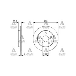 FREN DİSKİ COROLLA 07-13 ARKA BENZİNLİ 259-5