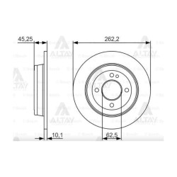 FREN DİSKİ ACCENT 12-18 BLUE / I-20 15-21 / RIO 12-16 / RIO 06-11 / BAYON 21= ARKA DÜZ 262-4