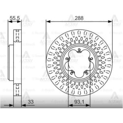 FREN DİSKİ CUSTOM 12= / V362 ÖN HAVALI 288-5