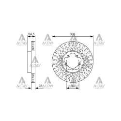 FREN DİSKİ TRANSIT 06-14 / V347 ARKADAN İTİŞLİ ÖN HAVALI 300-5