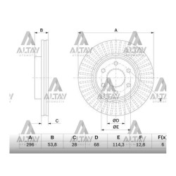 FREN DİSKİ NAVARA 15-18 2.3 PICKUP / DİZEL / ÖN HAVALI 296-6 FREN DİSKİ NAVARA 15-18 2.3 PICKUP / DİZEL / ÖN HAVALI 296-6
