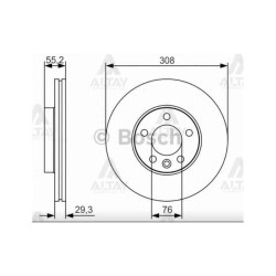 FREN DİSKİ TRANSPORTER T5-T6 04-15 ÖN 308MM