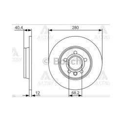 FREN DİSKİ TRANSPORTER T4 96-03 / ARKA DÜZ 280-5 FREN DİSKİ TRANSPORTER T4 96-03 / ARKA DÜZ 280-5