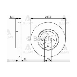 FREN DİSKİ DOBLO 01-10 / LINEA 07= / ÖN HAVALI 1.4 T-JET 284-4 FREN DİSKİ DOBLO 01-10 / LINEA 07= / ÖN HAVALI 1.4 T-JET 284-4
