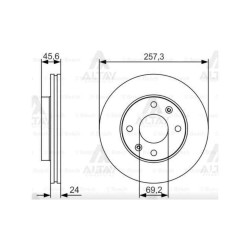 FREN DİSKİ ELANTRA 01-07 / MATRIX 06-11 / ÖN HAVALI 257-4