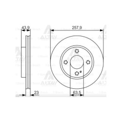 FREN DİSKİ FİESTA 08= / ÖN HAVALI 258-4 FREN DİSKİ FİESTA 08= / ÖN HAVALI 258-4