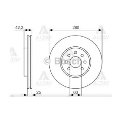 FREN DİSKİ ASTRA H 04-09 / COMBO C 01-12 / MERIVA A 03-10 / ÖN HAVALI 280-4 FREN DİSKİ ASTRA H 04-09 / COMBO C 01-12 / MERIVA A 03-10 / ÖN HAVALI 280-4