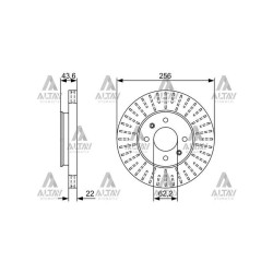 FREN DİSKİ ACCENT 11-18 BLUE / I-20 15-20 / RIO 12-16 / ÖN HAVALI 256-4