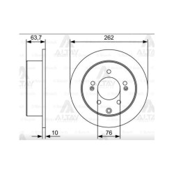 FREN DİSKİ CERATO / SOUL 11= / ARKA DÜZ 262-5