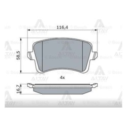 FREN BALATA A4 08= / Q5 09= / A5 08= ARKA