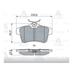 FREN BALATA C4 09= / 3008 09= / 5008 09= / DS4 11= / DS5 11= ARKA