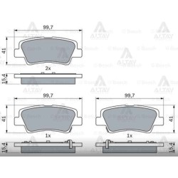 FREN BALATA ACCENT 11-18 BLUE / ELANTRA 11-20 / I-30 12-16 / I-20 14-21 / RIO 12= / CEED / SOUL / I-40 DİSK ARKA