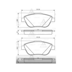 FREN BALATA 2008 / C3 III / DS3 1.6-1.6HDI / CROSSLAND X / CROSSLAND 1.2 / CORSA F-1.2 19=  ÖN