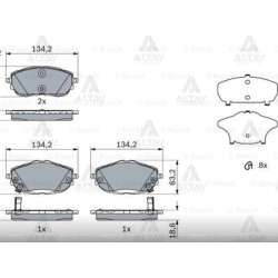 FREN BALATA COROLLA 13-15 / AURIS 1315 / COROLLA 17-19 ÖN FREN BALATA COROLLA 13-15 / AURIS 1315 / COROLLA 17-19 ÖN
