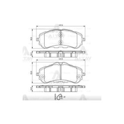 FREN BALATA 308 II 14= (YÜKSEKLİK 58.3mm / 63.3mm ) ÖN