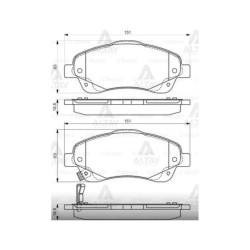 FREN BALATA AVENSIS 03-08 / COROLLA-VERSO 04-07 ÖN FREN BALATA AVENSIS 03-08 / COROLLA-VERSO 04-07 ÖN