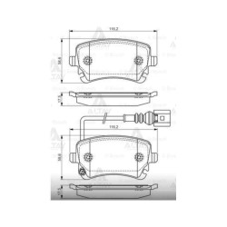 FREN BALATA TRANSPORTER T5 03= 16-17 ARKA FİŞLİ FREN BALATA TRANSPORTER T5 03= 16-17 ARKA FİŞLİ
