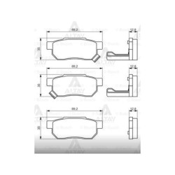 FREN BALATA CIVIC 96-06 / JAZZ 02-10 / JAZZ 15= / ROVER 90= / CRX / INTEGRA DİSK TİP ARKA FREN BALATA CIVIC 96-06 / JAZZ 02-10 / JAZZ 15= / ROVER 90= / CRX / INTEGRA DİSK TİP ARKA