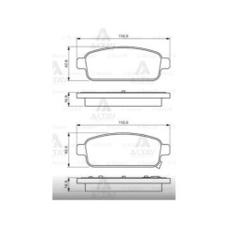 FREN BALATA CRUZE 09-12 / OPEL ASTRA J 09-13 / MOKKA 12-13 15-16 JANT) ARKA FREN BALATA CRUZE 09-12 / OPEL ASTRA J 09-13 / MOKKA 12-13 15-16 JANT) ARKA