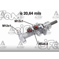 FREN ANA MERKEZ TRAFIC II 01-14 VIVARO 02-14 ASRSİZ ESPSİZ DÖKÜM 20,64mm FREN ANA MERKEZ TRAFIC II 01-14 VIVARO 02-14 ASRSİZ ESPSİZ DÖKÜM 20,64mm