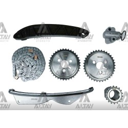 EKSANTRİK ZİNCİR SETİ KALOS 03-08 1.2-1.4 / AVEO 06-11 1.2 8V / SPARK 10-14 1.0 16V-1.2 16V / F14S3-F14D3 (7 PARÇA)