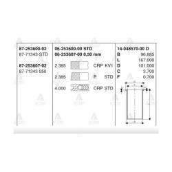 SEGMAN CERES 92-99 / 2.4 STD