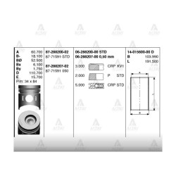 SEGMAN CANTER 304 / 444 / H-350 / 4D31 / 3.3 / 050 SEGMAN CANTER 304 / 444 / H-350 / 4D31 / 3.3 / 050