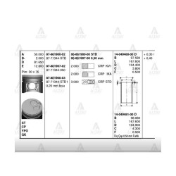 SEGMAN BONGO 97-04 / PREGIO 96-05 2.7 STD SEGMAN BONGO 97-04 / PREGIO 96-05 2.7 STD