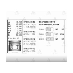 SEGMAN L-200 06-10 CR EURO4 KA4T - KB4T STD SEGMAN L-200 06-10 CR EURO4 KA4T - KB4T STD