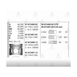 SEGMAN L-200 06-10 CR EURO4 KA4T - KB4T 050 SEGMAN L-200 06-10 CR EURO4 KA4T - KB4T 050