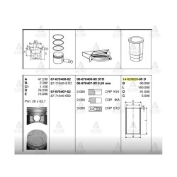 SEGMAN VANETTE 96-01 2.3 LD23 STD