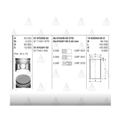 SEGMAN PICKUP 97-02 / 96.50mm / TD27 / 050