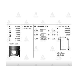 GÖMLEK KARSAN J9 / NKR55 2.8 4JB1 93mm STD A2