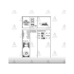PİSTON SEGMANSIZ NPR-71 115mm STD