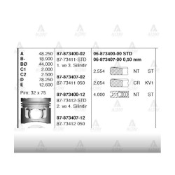 PİSTON SEGMANLI L-200 06-10 16VTDI 1-3 STD