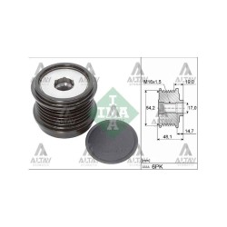 KASNAK ŞARJ DİNAMO TRANSIT V-363 / FOCUS / MONDEO / S-MAX 17= 1.5-2.0 D KASNAK ŞARJ DİNAMO TRANSIT V-363 / FOCUS / MONDEO / S-MAX 17= 1.5-2.0 D