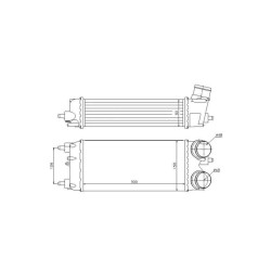 TURBO RADYATÖRÜ (INTERCOOLER) FIESTA VI 08-12 / B-MAX 12= / COURIER 14= / 1.5TDCI-1.6TDCI BRAZING