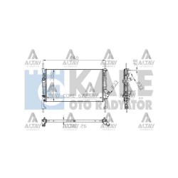 RADYATÖR SU TRANSIT 06-09 V347 / 2.2 TDCI-2.4 TDCI KISA ŞASİ MEKANİK